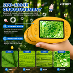 Microscope de poche pour enfants 1000X 4K - Zelvory